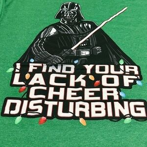Star Wars Darth Vader Holiday Merry Christmas Tee Shirt Bold Graphics Funny